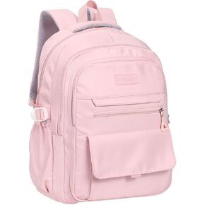 Phaoullzon Teen Girls School Backpack for Boys, College Aesthetic Laptop Bookbag for Women,Beige