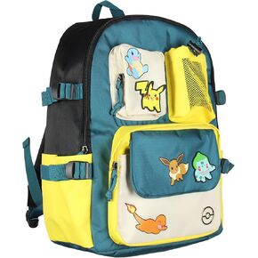 BioWorld Pokemon 16 "حقيبة ظهر Pikachu Eevee Charmander Squirtle Bulbasaur فائدة السفر المحمولة.