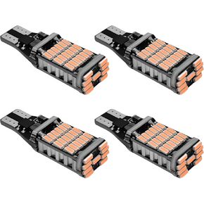 4 PCS LED Reverse Lights, T15 4014 45-SMD 6500K Super Bright 360° Light Tail Brake Light, Error Free LED Backup Reversing Lamp Turning Signal Light Replacement for Truck Cargo (White)