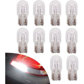10 PCS مصابيح ضوء الفرامل ، T20 7443 لمبة ضوء الذيل المصباح العكسي ، لمبة LED مصغرة Long LIME ، أجزاء المصباح الدقيق مؤشر DRL ، ملحق إضاءة السيارة العالمي (أبيض)