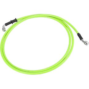 Universal 200cm 78.74" Motorcycle Brake Clutch Oil Hose Line Pipe Hydraulic Reinforced Stainless Steel Braided Green Auto Replacement Parts