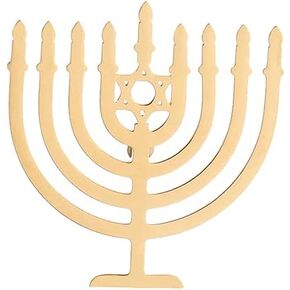 الفولاذ المقاوم للصدأ من الفولاذ المقاوم للصدأ يهودي مينورا شمعة Candlesticktattoo men مشبك بروش ودبوس