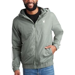 Spyder Mens Windbreaker Jacket - Lightweight Wind & Water-Resistant Hooded Zip Up Jacket for Travel Running Golf & Daily Wear