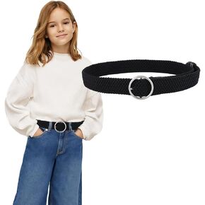 حزام امتداد للفتاة منسوجة - غولف Softball Belt Belt Canvas حزام غير رسمي للأطفال الذين تتراوح أعمارهم بين 4 و 18 عامًا