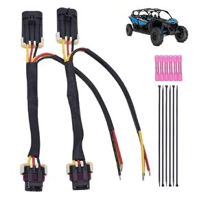 2* Light Light Whip-Whip Power Adapter لصق الطرب الأذرع المتوافق مع Can Am Maverick X3 ، Max ، X-DD 2012-2023 لتشغيل مصابيح LED LED Brake Lights Lights Manillight