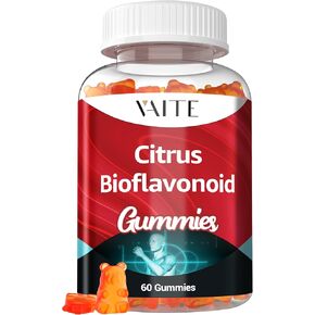Citrus Bioflavonoid Complex Supplement 1000mg – Antioxidant & Wellness Gummies with Plant-Based Bio-Flavonoids – Sugar-Free, Chewable Formula, Non-GMO, Gluten-Free, Soy-Free – 60 Vegan Chews
