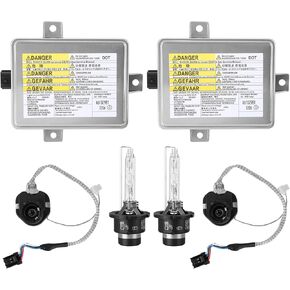 PHEZEN 2PCS W3T19371 صابورة مصباح HID HID HID مع الإشعال و D2S لمبة تناسب 2002-2005 ACURA TL / TSX / TL TYPE-S ، 2004-2006 MAZDA 3 ، 2004-2009 Honda S2000 استبدال # W3T10471 X6T02971 W3T14371