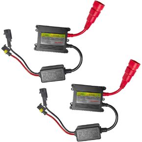 2 PCS DC 12V 35W Xenon HID Ballast, 2 x Xenon Headlight Ballast, 4000K Cool White, 6500K Bright White, Universal Fit