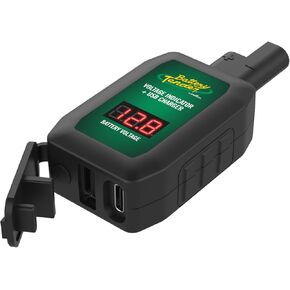 Battery Tender LCD Voltage Indicator Quick Disconnect - USB and USB-C Charger Adapter - 081-0159