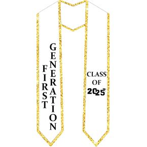 First Graduation Stole, White Stoles for Graduation 2025, Graduation Sash