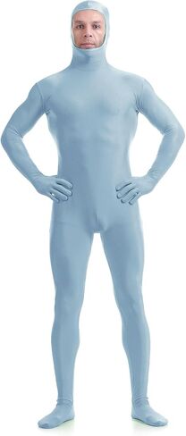 ATHX Men's and Women's Spandex Open Face Bodysuit Costume Adult Stretchy Halloween Cosplay Body Suit Zentai Suit Outfits in Saudi Arabia