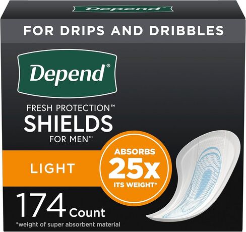 Depend Shields Incontinence Pads for Men, Light Absorbency, 90 Count (Packaging May Vary) in Saudi Arabia