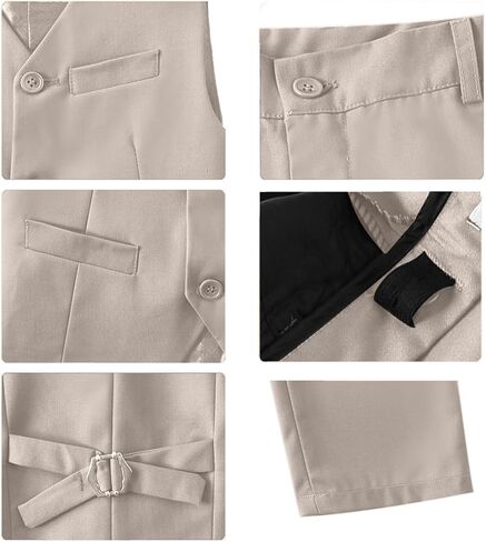 Boys 4-Pieces Suits Slim Fit Kids Outfits Vest Dress Pants Sets Formal Suit for Boy in Kuwait