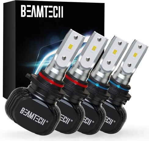 BeamTech H-4 Lapts ، S1 Series 900-3 Fanlsess 300 ٪ أكثر إشراقًا 6500 كيلو أبيض ضوء ، 2 لمبات in Kuwait
