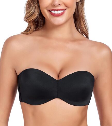 Women's Minimizer Bras Strapless Bra Seamless Underwire Bandeau with Multi-Way Straps in Saudi Arabia
