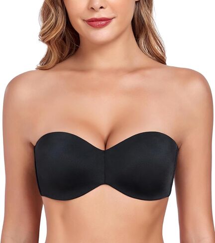 Women's Minimizer Bras Strapless Bra Seamless Underwire Bandeau with Multi-Way Straps in Saudi Arabia