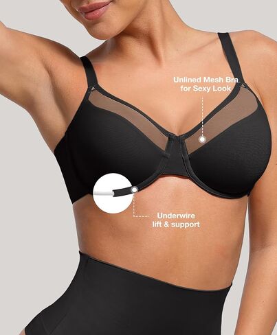 Minimizer Bras for Women Full Coverage Unlined Underwire Bras Plus Size Lifting Bra for Heavy Breast in Kuwait