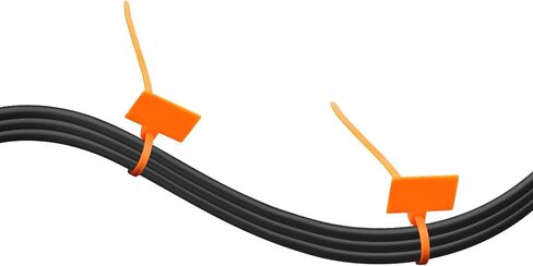 T Tulead Orange Zip Tags Cable Zip Ties Cord Self-Locking Label Nylon Tag Markers 100PCS in Saudi Arabia