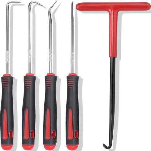 Spring Hook O Ring Pick Set ５pcs for Automotive Oil Seal O-Ring Seal Gasket Hook and Pick Set Motorcycle Spring Puller Tool Mechanic Pick Set in Kuwait