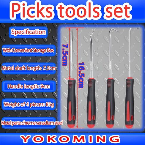 Spring Hook O Ring Pick Set ５pcs for Automotive Oil Seal O-Ring Seal Gasket Hook and Pick Set Motorcycle Spring Puller Tool Mechanic Pick Set in Kuwait