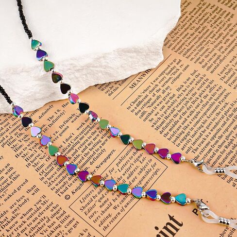 BILIONE Beaded Eyeglass Chains for Women and Men, Acrylic Eye Glasses Strap Around Neck, Sunglass Holder Hanger Lanyard in Kuwait