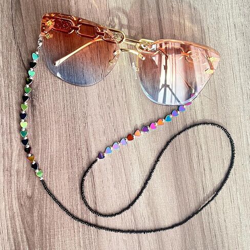 BILIONE Beaded Eyeglass Chains for Women and Men, Acrylic Eye Glasses Strap Around Neck, Sunglass Holder Hanger Lanyard in Kuwait