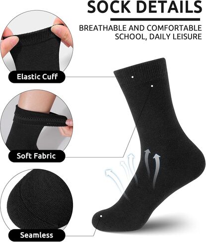 8 أزواج أطفال جوارب للأولاد فتيات الطاقم اللباس الجوارب الرياضية لينة القطن السلس in Kuwait