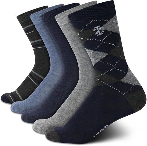 Izod Boys Crew Socks - 5 Pack Trease Soft Stretch Performance Crew Dress Dress For For Toddlers to Big Boys (حجم الحذاء: S -L) in Kuwait