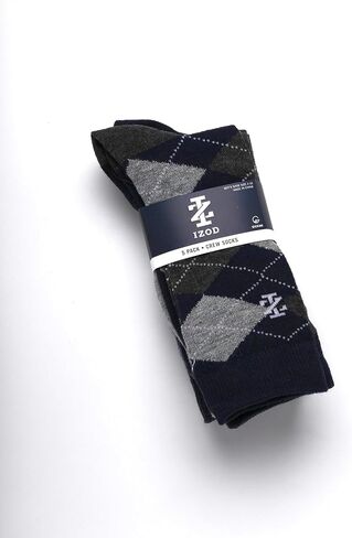 Izod Boys Crew Socks - 5 Pack Trease Soft Stretch Performance Crew Dress Dress For For Toddlers to Big Boys (حجم الحذاء: S -L) in Kuwait