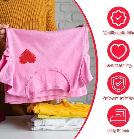 62 قطعة من المكواة على الرقع على شكل قلب، خياطة على/الكي على رقعات القلب، مكواة قلب مطرزة ملونة على الشارات، رقعة مزينة على شكل قلب قابلة للكي، للملابس والقبعات الجينز وحقائب الظهر والأحذية DIY إصلاح الديكور in Kuwait