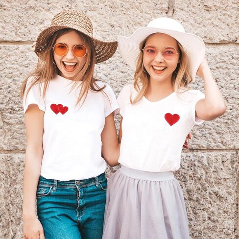 62 قطعة من المكواة على الرقع على شكل قلب، خياطة على/الكي على رقعات القلب، مكواة قلب مطرزة ملونة على الشارات، رقعة مزينة على شكل قلب قابلة للكي، للملابس والقبعات الجينز وحقائب الظهر والأحذية DIY إصلاح الديكور in Kuwait