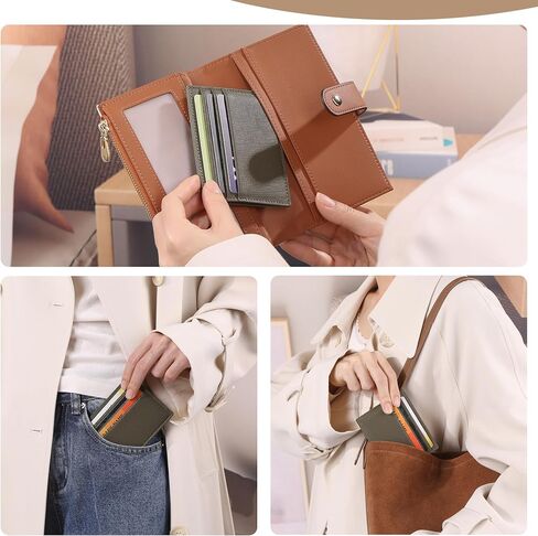 Credit Card Holder Slim Wallet Money Clip RFID Blocking Credit Card Case Thin Front Pocket Small Wallets for Women Men in Kuwait