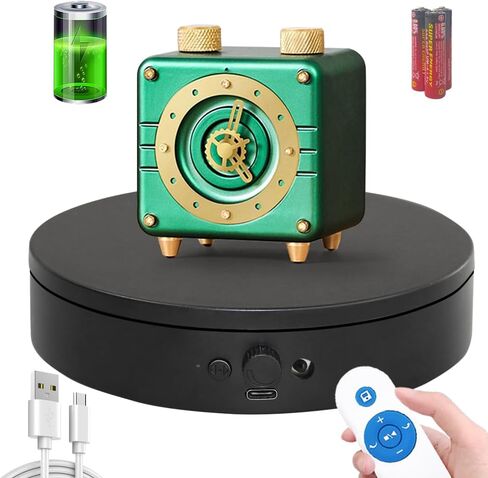 Knob Speed Adjustment Remote Control Motorized Rotating Display Stand 3d scanner Electric Turntable rotating platform for Photography Shows,Jewelry,Watch,3D Models,Support AAA & charging in Saudi Arabia
