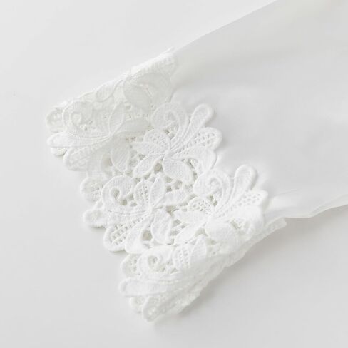 Voguemax Womens Long Bride Bridesmid Robe Lace Trim Sleep Wear Teed of Wedding Silky Kimono Robe in Kuwait