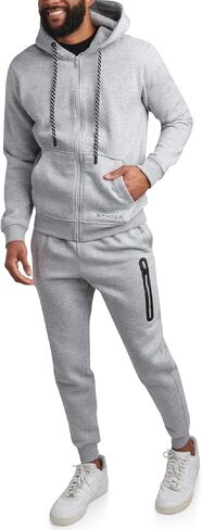 SPYDER MENS TRACK SUT - 2 قطعة من الرجال النشطين الصوفي zip up هوديي و sweatpants jogger ، والتعرق للرجال (S -XXL) in Saudi Arabia