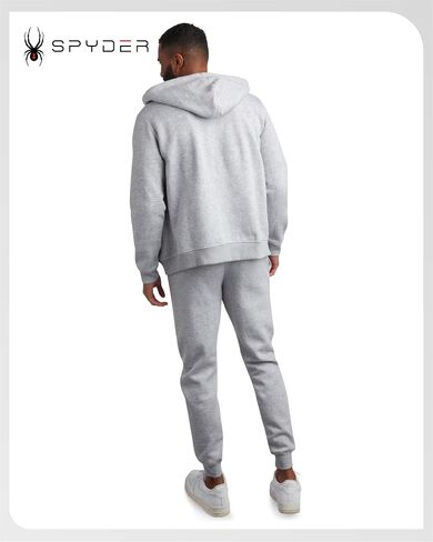 SPYDER MENS TRACK SUT - 2 قطعة من الرجال النشطين الصوفي zip up هوديي و sweatpants jogger ، والتعرق للرجال (S -XXL) in Saudi Arabia