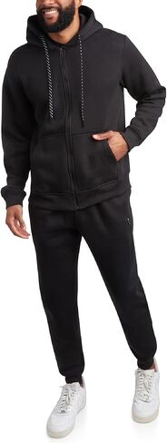 SPYDER MENS TRACK SUT - 2 قطعة من الرجال النشطين الصوفي zip up هوديي و sweatpants jogger ، والتعرق للرجال (S -XXL) in Kuwait