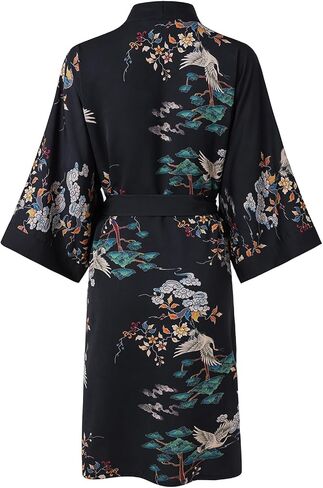Ledamon Women's Kimono Short Robe for Women - Pocket Floral Bathrobe Nightgown in Kuwait