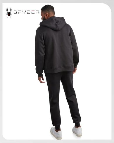 SPYDER MENS TRACK SUT - 2 قطعة من الرجال النشطين الصوفي zip up هوديي و sweatpants jogger ، والتعرق للرجال (S -XXL) in Kuwait