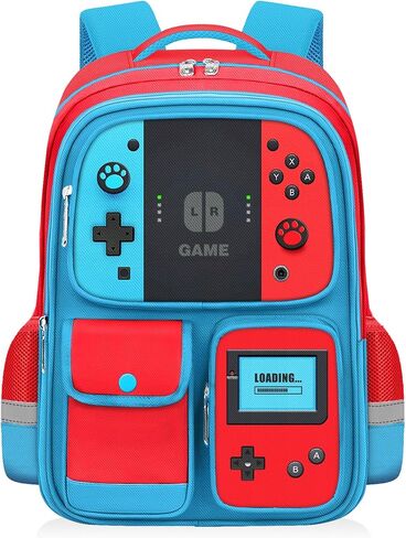 School Backpack for Boys - Gamer Boys Backpack for Kids Children Elementary Middle School - Students Bag for Ages 6-18,17″ Video Game Bookbag Travel Back Pack in Kuwait