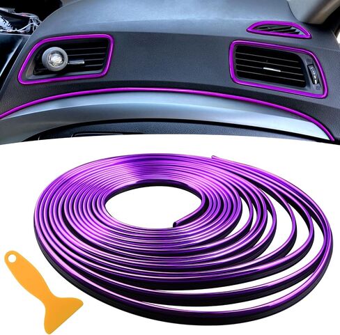 Car Interior Trim Strips - 16.4ft/5M Universal Blue Car Decor Car Gap Fillers Automobile Molding Line Decorative Accessories DIY Flexible Strip Garnish Accessory with Installing Tool in Kuwait