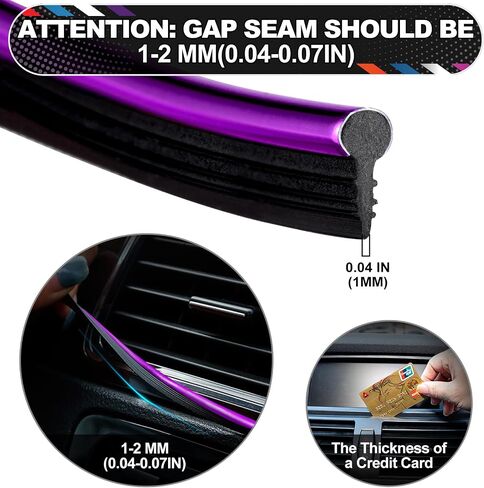 Car Interior Trim Strips - 16.4ft/5M Universal Blue Car Decor Car Gap Fillers Automobile Molding Line Decorative Accessories DIY Flexible Strip Garnish Accessory with Installing Tool in Kuwait