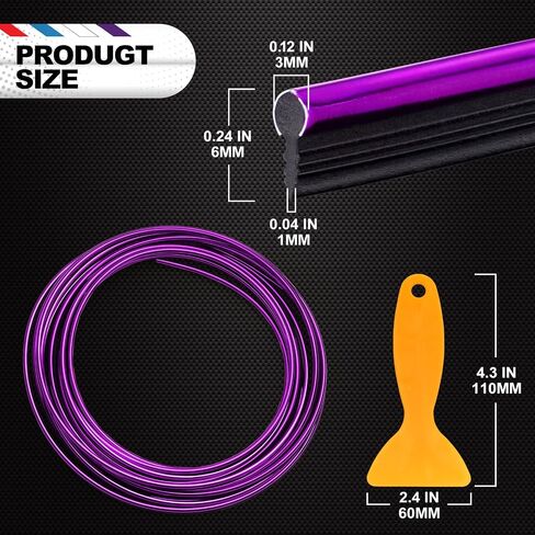 Car Interior Trim Strips - 16.4ft/5M Universal Blue Car Decor Car Gap Fillers Automobile Molding Line Decorative Accessories DIY Flexible Strip Garnish Accessory with Installing Tool in Kuwait
