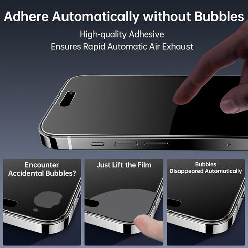 واقي شاشة الخصوصية SYNCWIRE لهاتف iPhone 15 6.1 بوصة [عبوة من قطعتين]، واقي زجاجي مقوى غير قابل للكسر 28 درجة مضاد للتجسس أسود [إطار سهل التركيب] [صلابة 9H] [خالٍ من الفقاعات] [لمس حساس] in Saudi Arabia