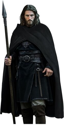 L'VOW Renaissance Cape with Hood Medieval Hooded Cape Halloween Sorcerer Hobbit Costume Cosplay in Kuwait