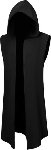 Runcati Mens Renaissance Witcoat Surcoat Medieval Knight Sleveless Tunic Tops Tabard Viking Holloween Cloak in Kuwait