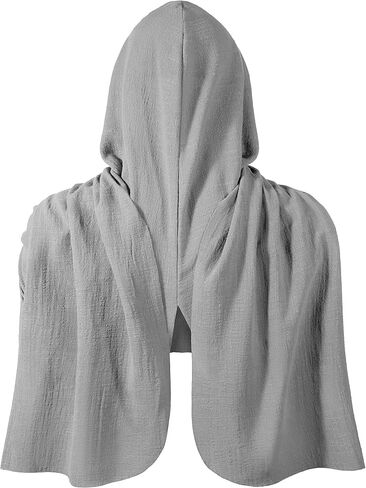 Adult Medieval Renaissance Hooded Cowl Multifunctional Scarf Shawl Cape Halloween Cosplay Costume Accessories in Kuwait