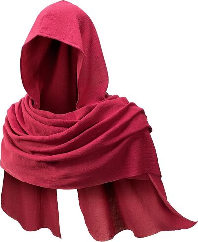 Adult Medieval Renaissance Hooded Cowl Multifunctional Scarf Shawl Cape Halloween Cosplay Costume Accessories in Kuwait