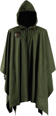 hiifeuer corduroy corduroy cloak مع بروش قابل للتعديل ، الخيال poncho costume case cape ren faire in Saudi Arabia