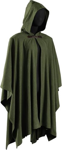 hiifeuer corduroy corduroy cloak مع بروش قابل للتعديل ، الخيال poncho costume case cape ren faire in Saudi Arabia